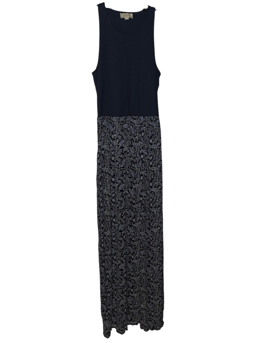 Loft Outlet Blue Floral Sleeveless Dress XS